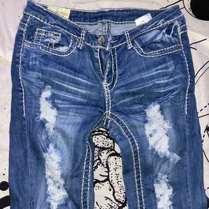 Women's Distressed Denim Jeans